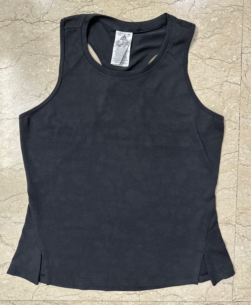 Black Tank Top With Side Slits