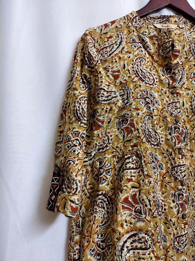 Siyahi Kalamkari Kurti