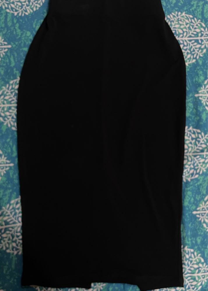 Black Pencil Skirt With A Slit