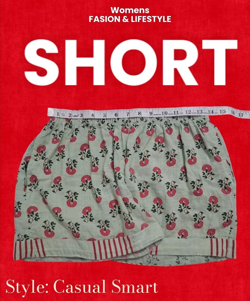 🌺Flower Pertten Design Short Cotton XL