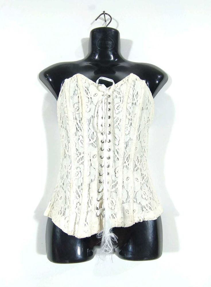 Off White Lace Corset Top (Women's)