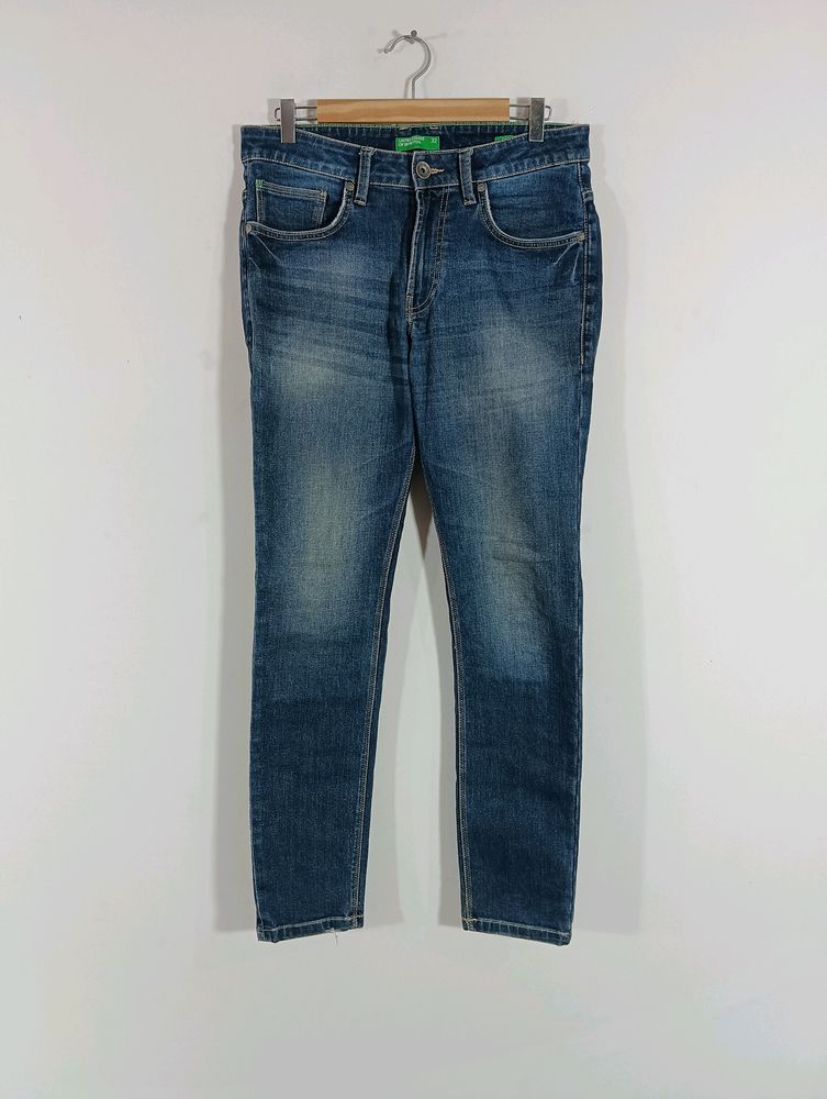 Blue Denim Skinny Fit Casual Jeans (Men)