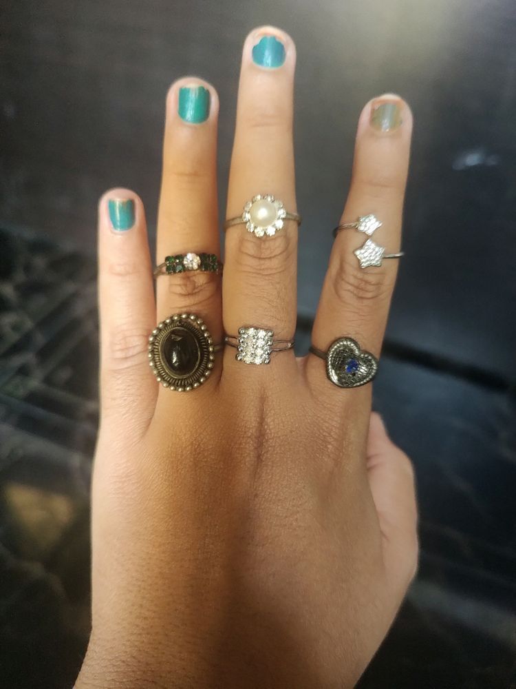 Combo Of 6 Adjustable Rings