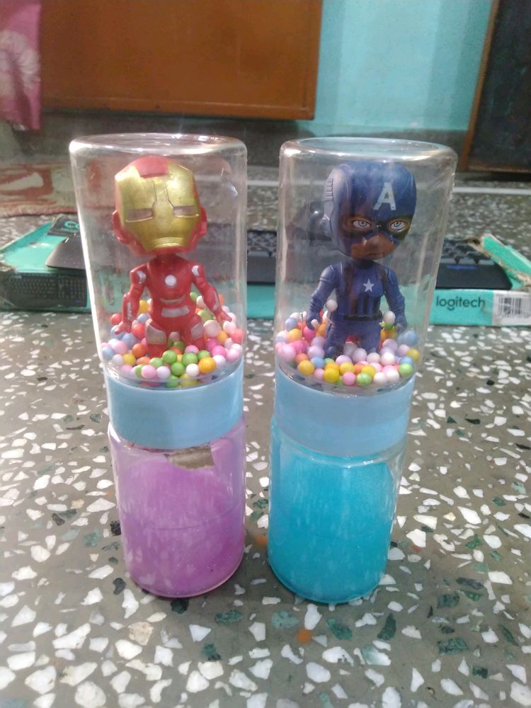 Iron Man And Captain America Figure With Slime