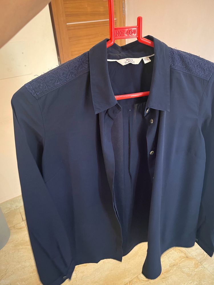 Wills Classic Formal Shirt With Embroidery