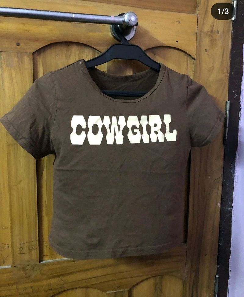 Brown Graphic T Shirt