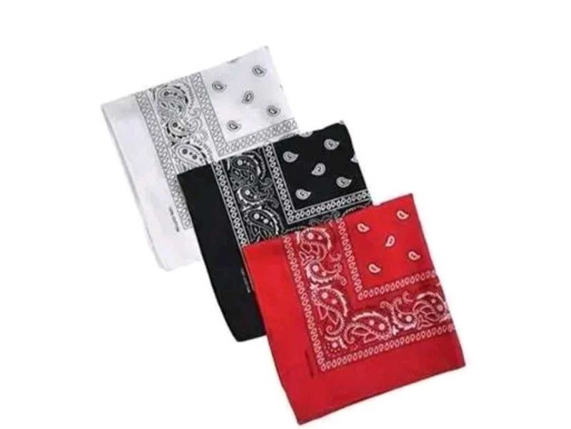 Black And White Handkerchief cum Bandana