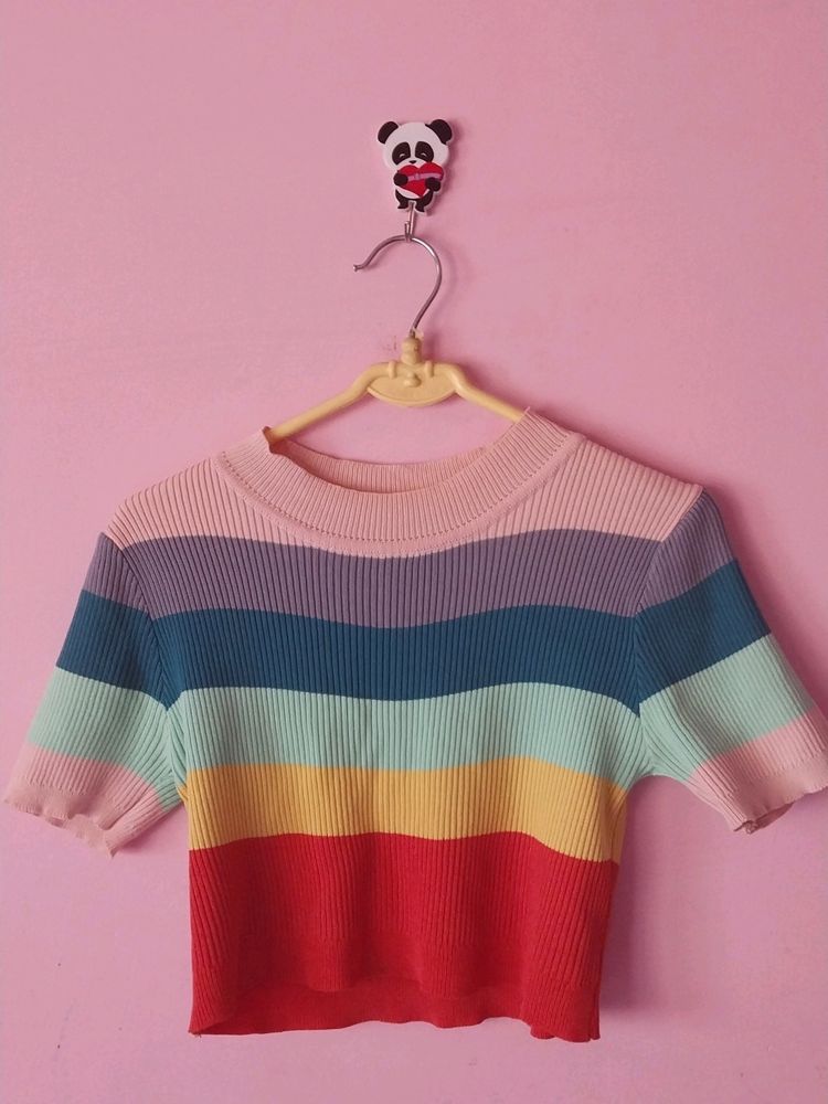 Multi colour crop top