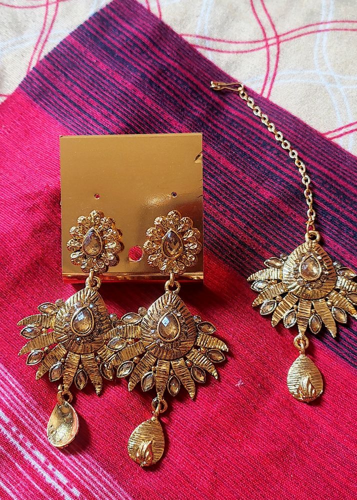 Earrings With Mangteeka