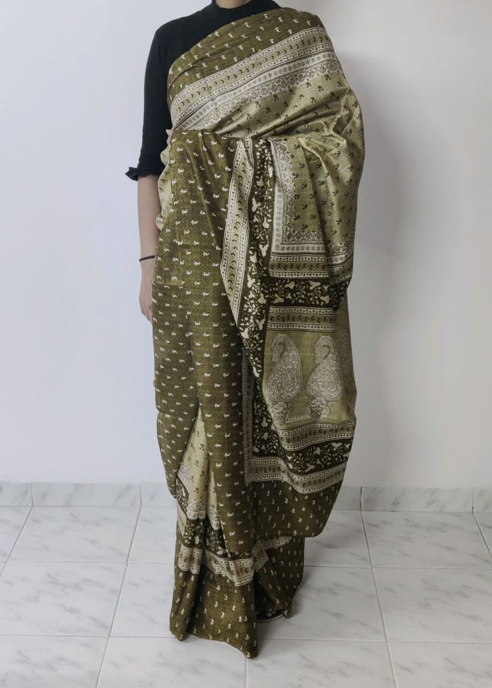 Mehandi Silk Saree