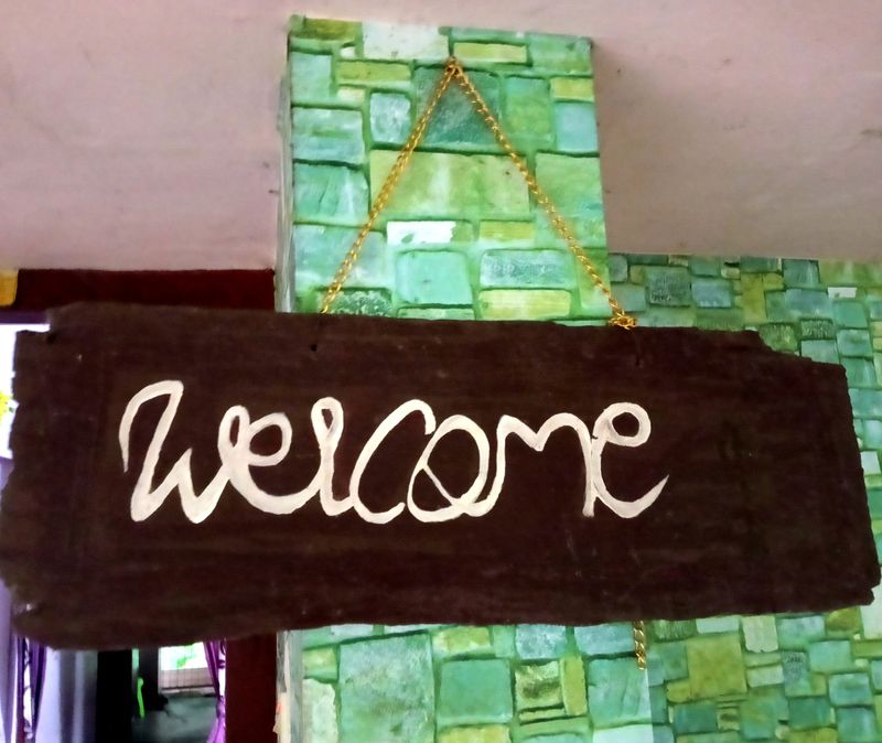 Wooden Handmade Welcome Board