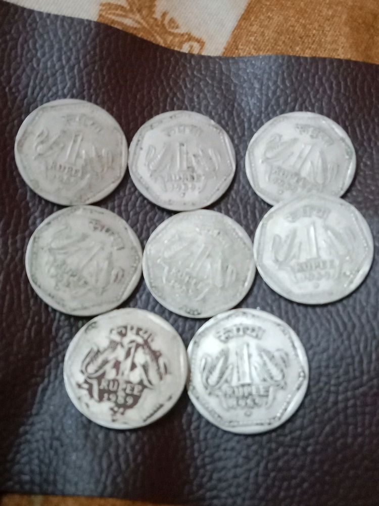 1989 Old Coin 🔥 NOIDA 8 Pcs Combo