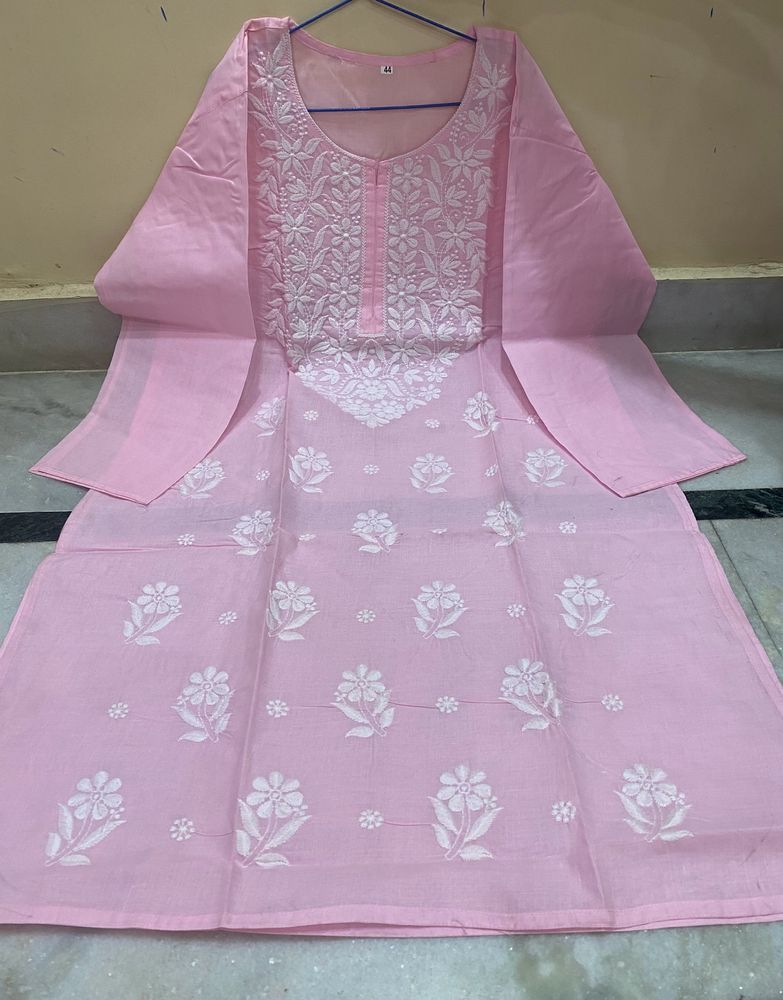 Lucknowi Chikankari Cotton Kurtis For Girls &Women