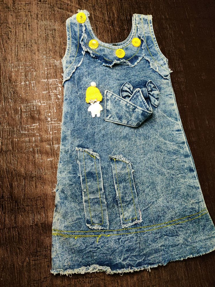 Denim Dress For Baby Girl