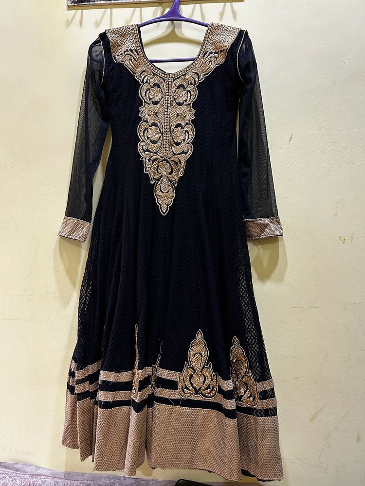 Black Colour Anarkali Suit Set Size M