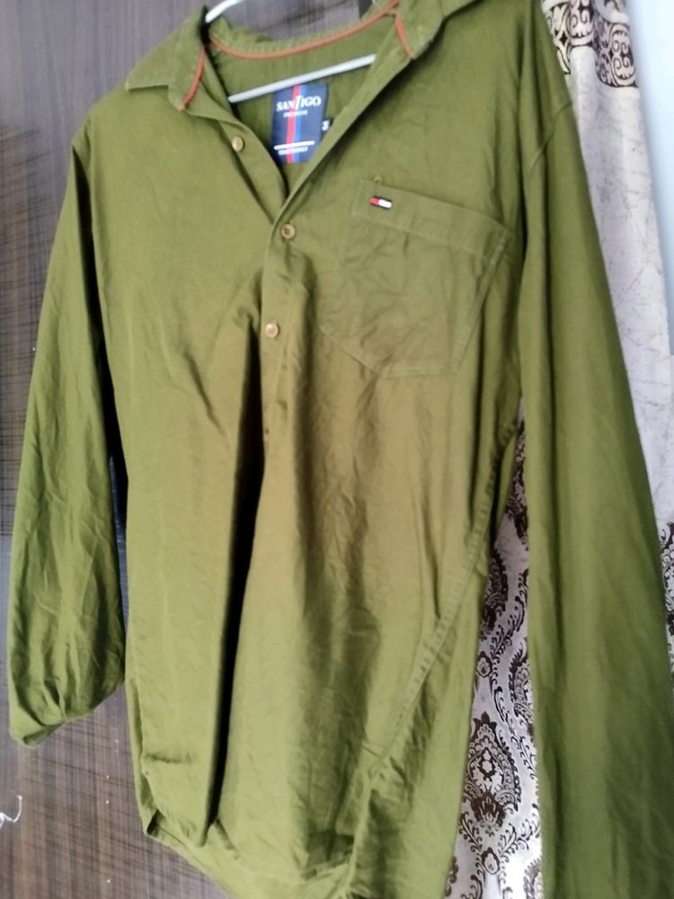 olive green shirt