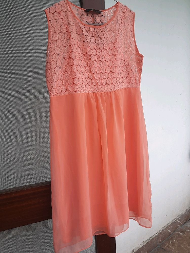 And Peach Colour Dress