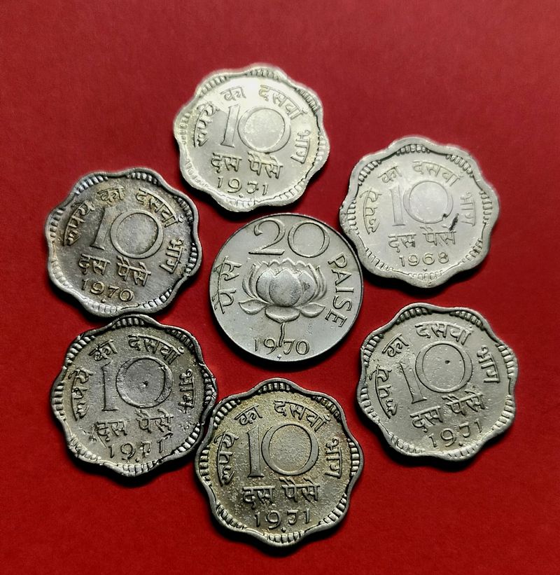 Indian old coins set