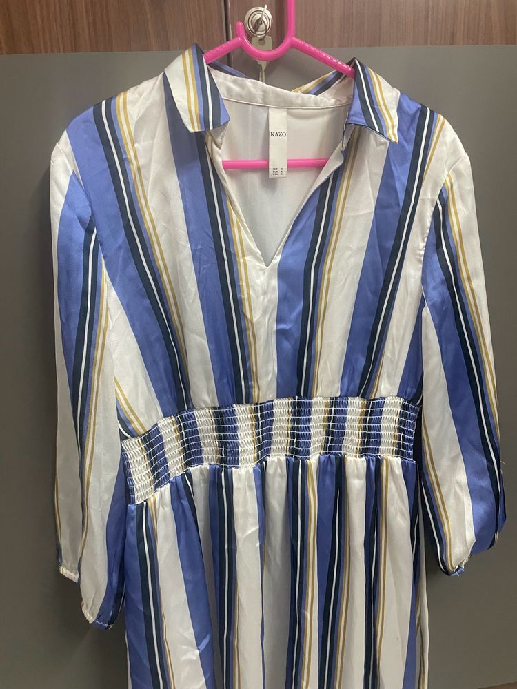 *negotiable* Kazo blue And White  dress