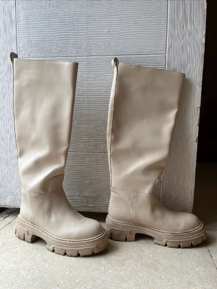 Knee High Combat Boots