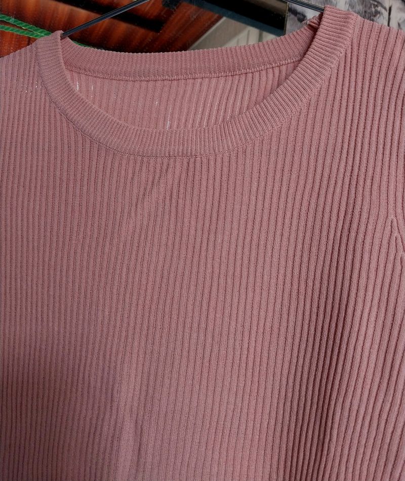 Nude Pink Ribbed TOP. ( NEW )