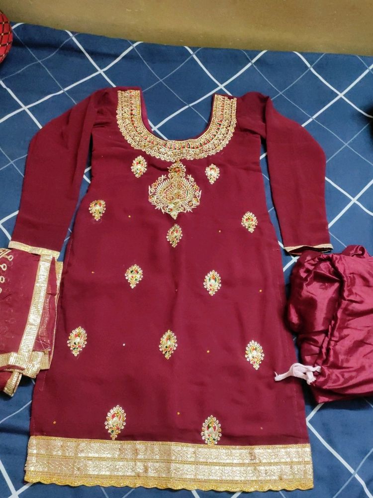 Maroon Suit Set