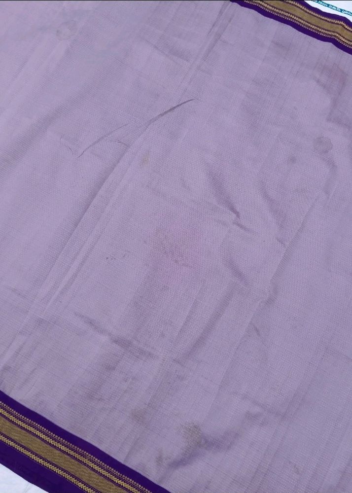 Lavender With Violet Silk Saree