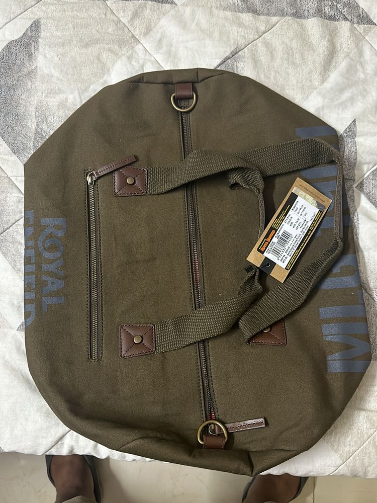Royal Enfield Brown Duffel Bag