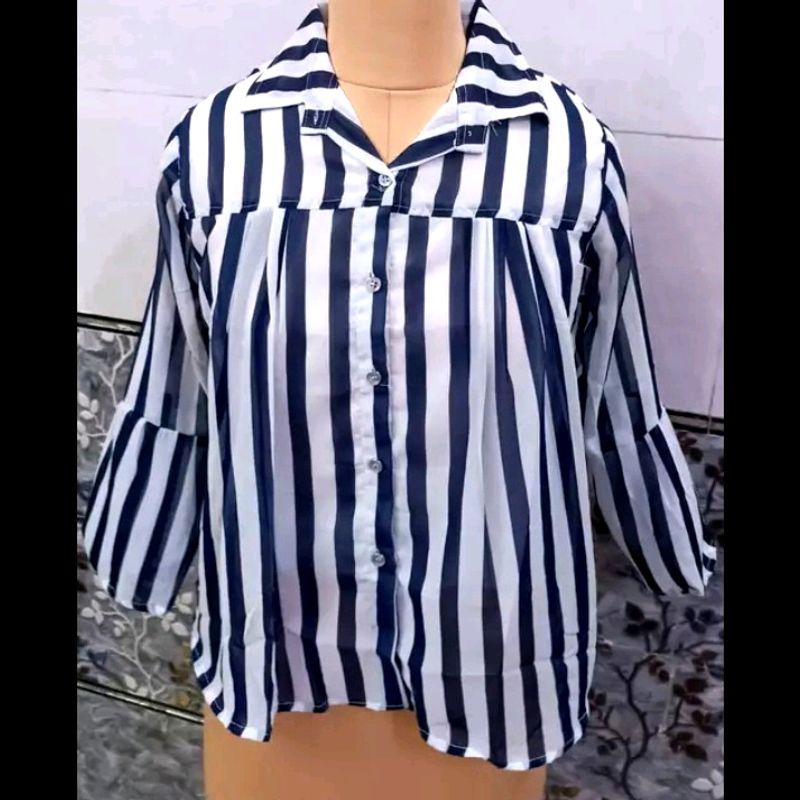 Women Striped Top Casual Formal Wear