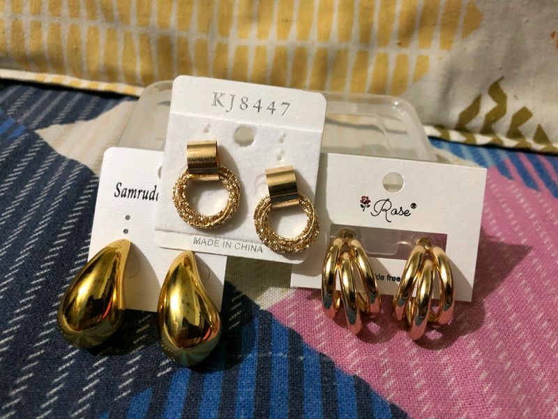 3 Earrings Set ( Anti-tarnish Waterproof)