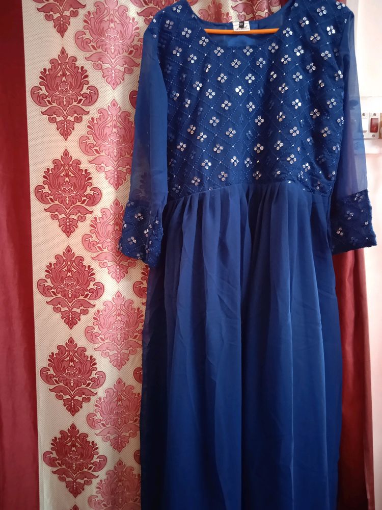 Blue Gown Kurti