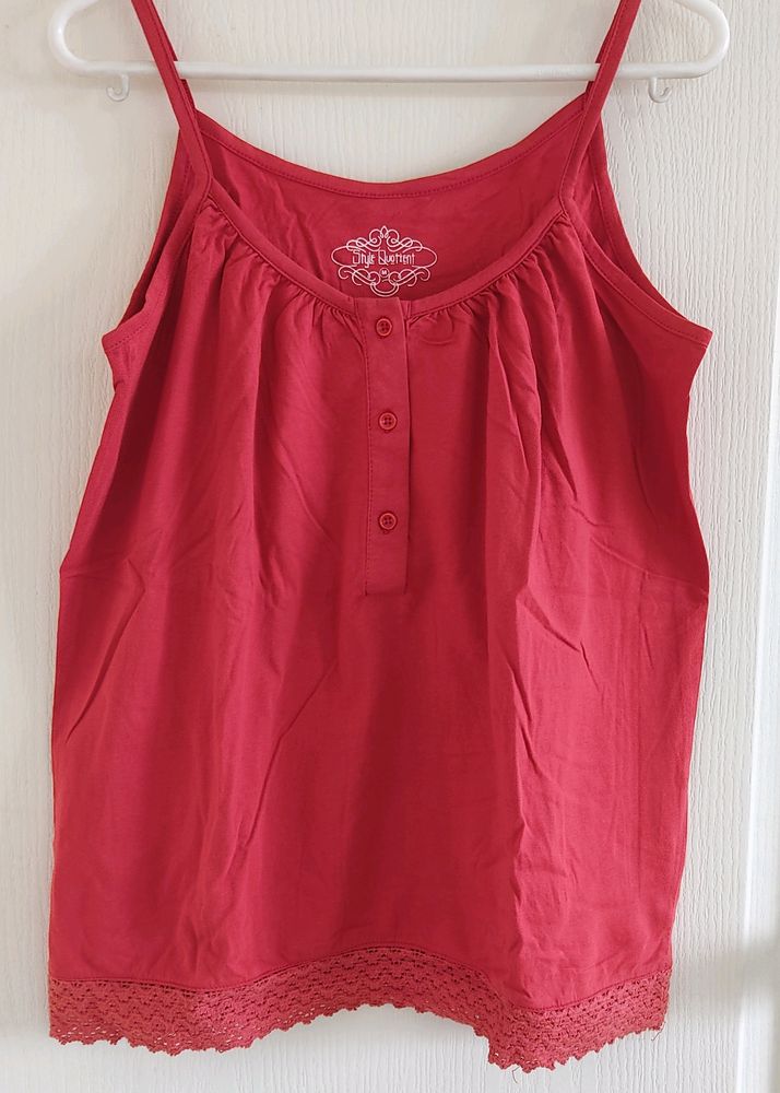 Beautiful Red Sleeveless Top