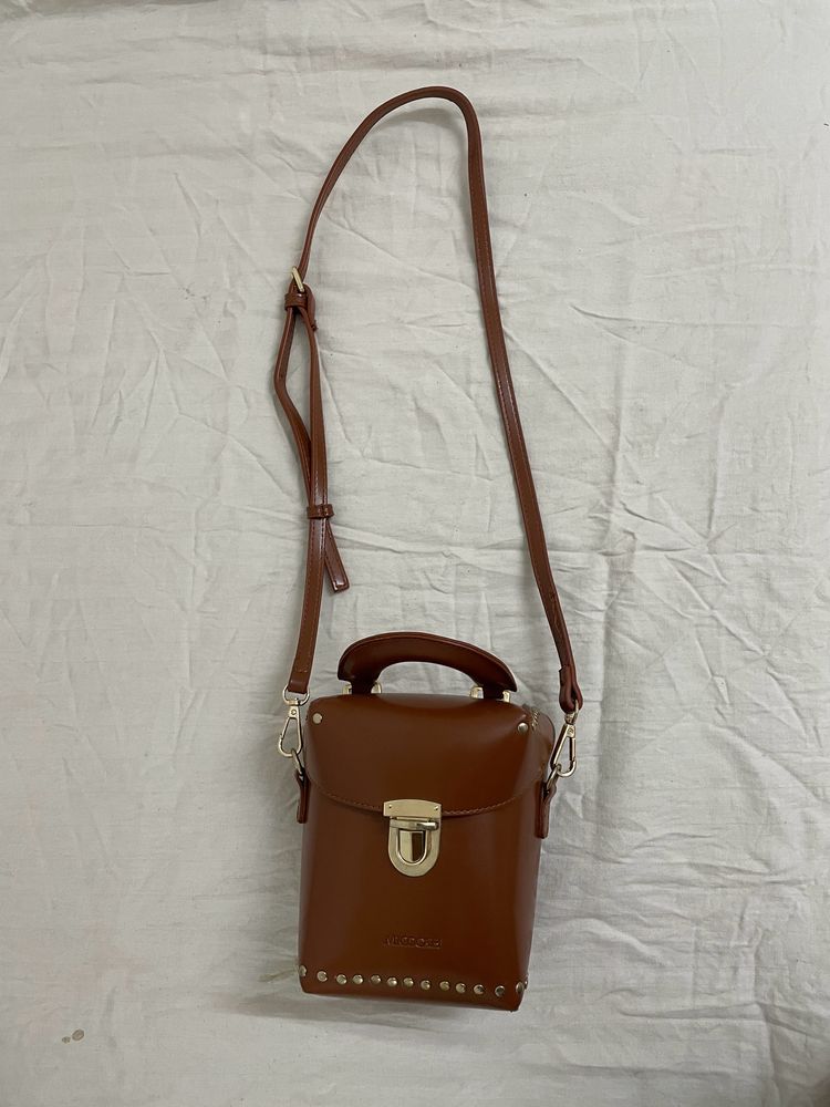 Brown Bucket Bag