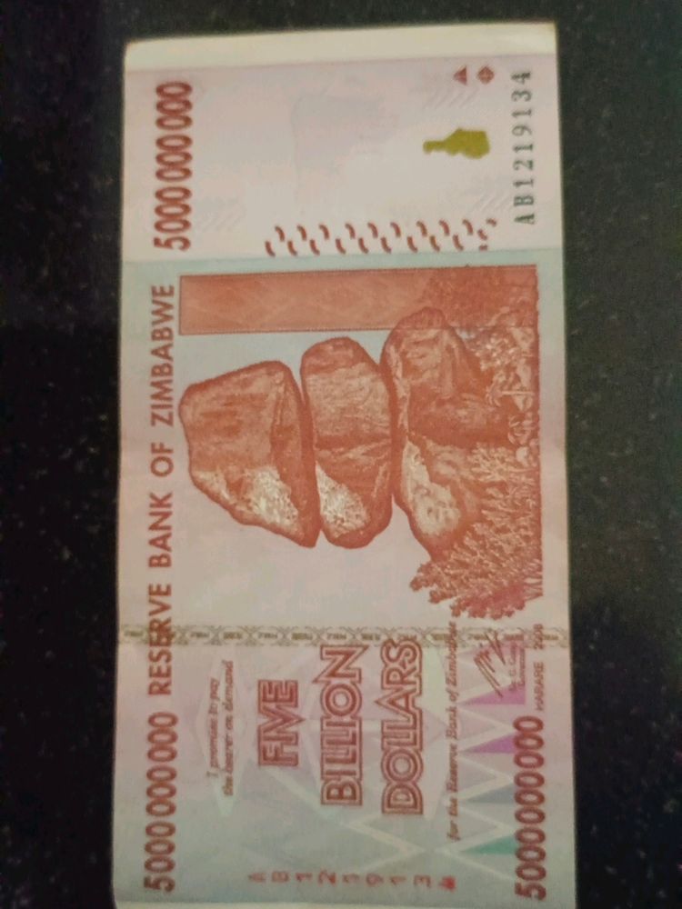 Zimbabwe 5 Billion Dollars 💵