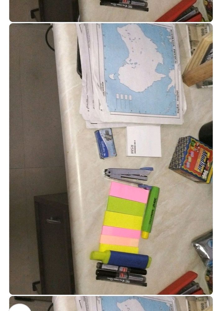 Stationary Combo Sticky Notes Maps Highlighter