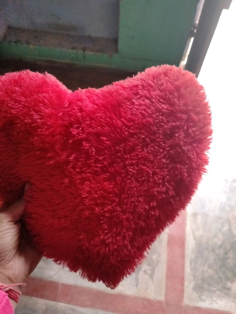 Red Heart Shape Pillow