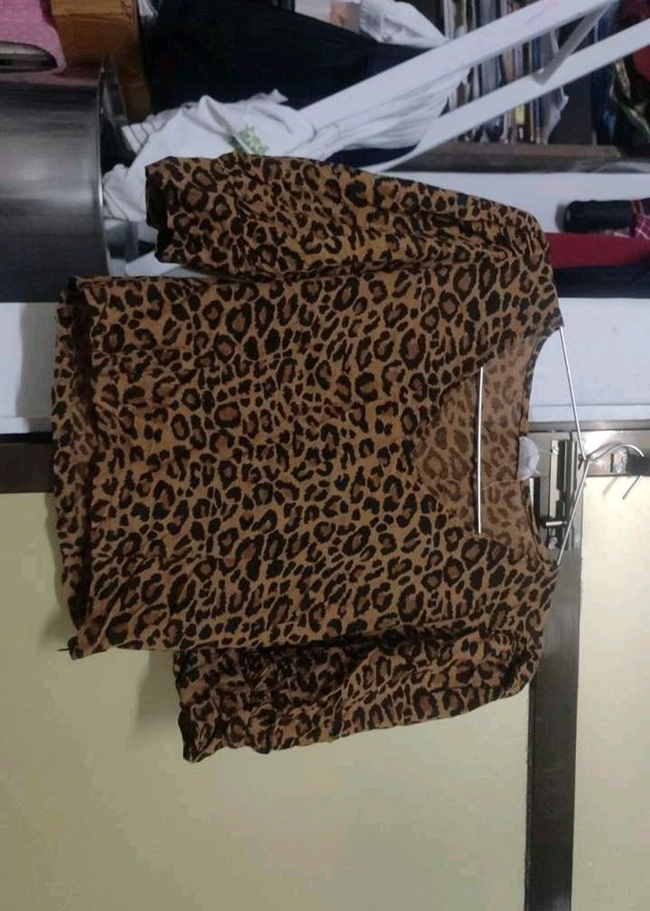 Animal Printed Crop Top