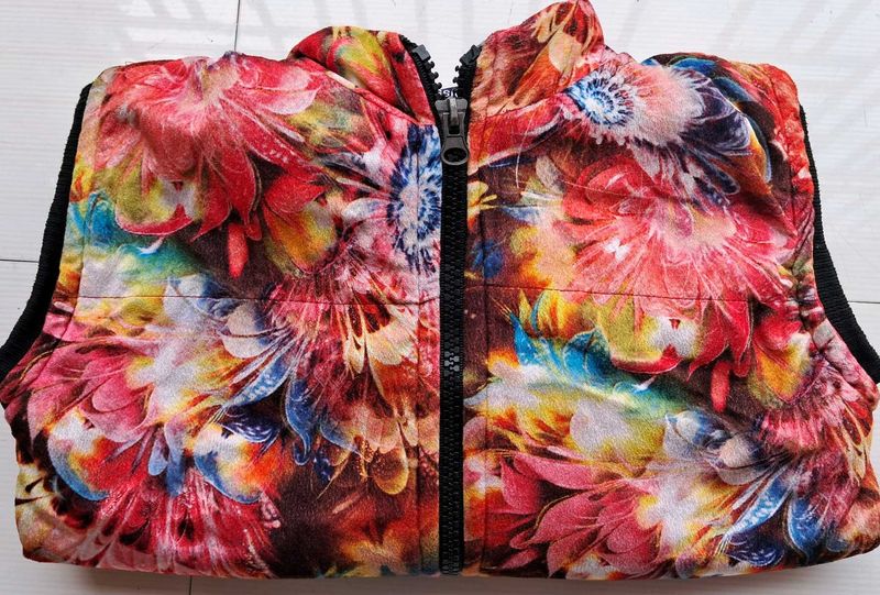 Floral Print Half Jacket