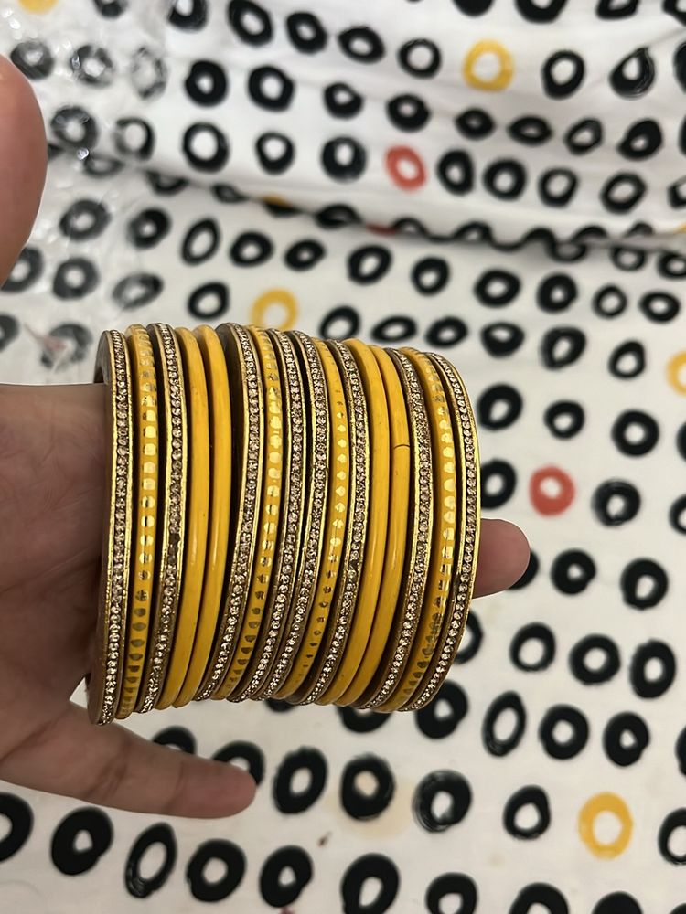 Unused Yellow Lac Bangles