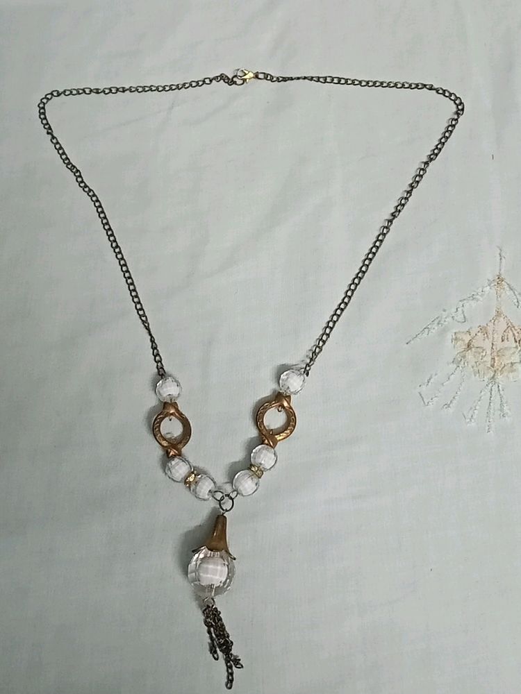 White Golden Necklace