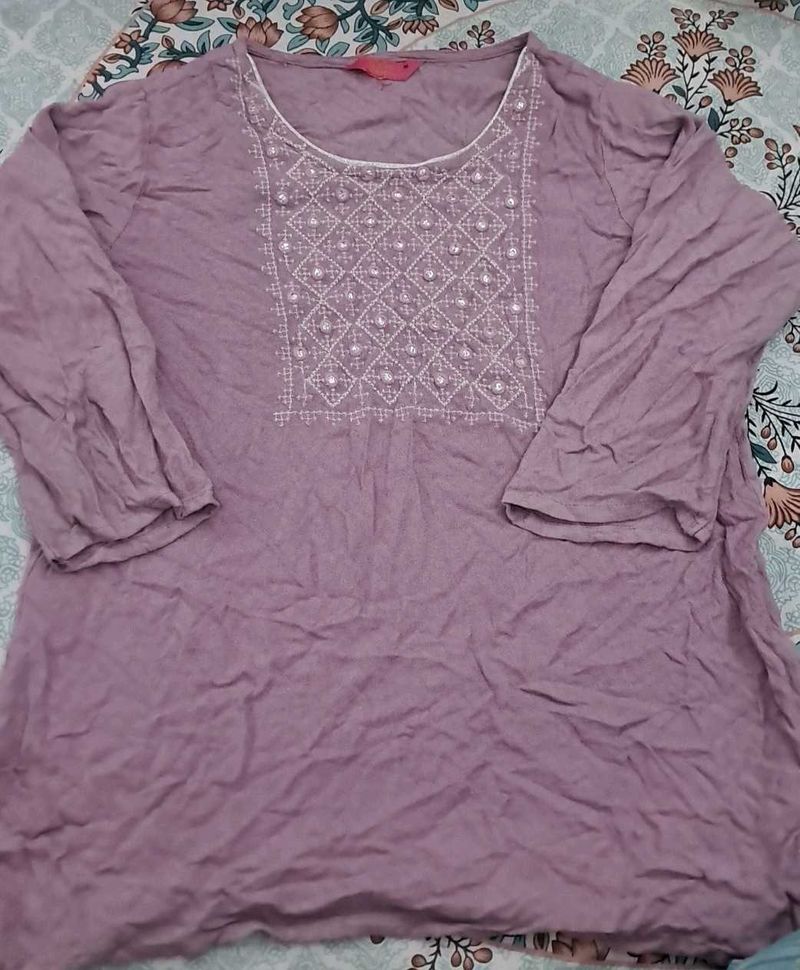 lavender short kurti