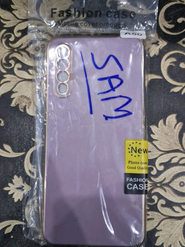 Back Cover | Samsung A50 (Gold & Purple)