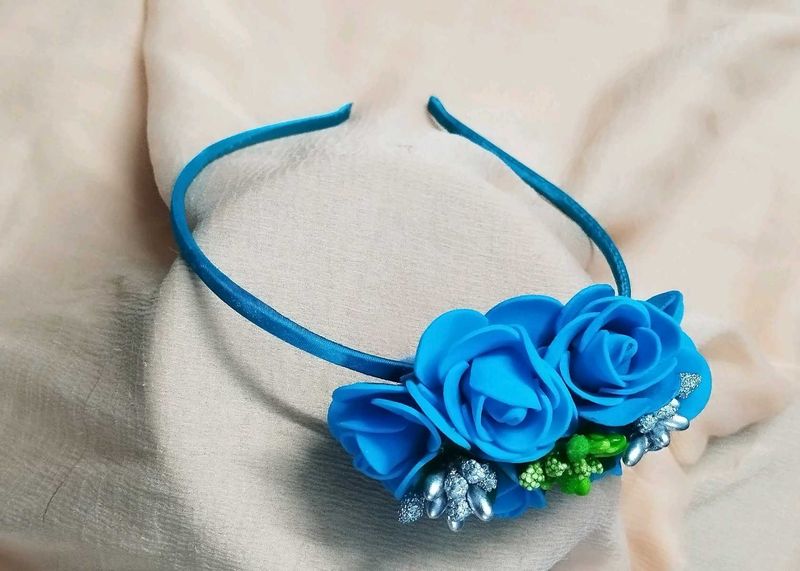 Floral Sky Blue Hairband