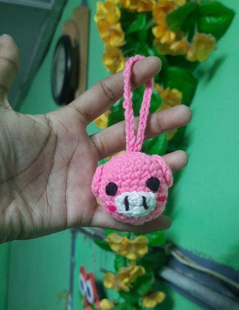 Crochet Pig And Frog Keychain ❤️🐷☘️🐸