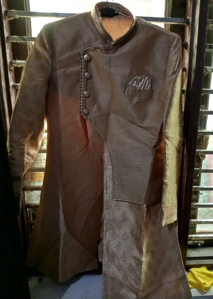 Men Ethnic Sherwani With Dupatta And Pajama