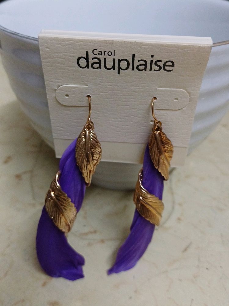 Feather 🪶 Earrings (Purple)