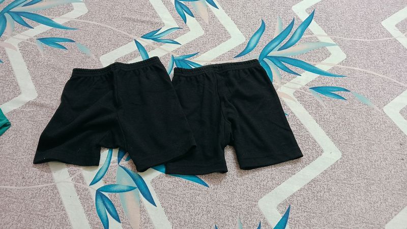 Black Shorts Combo For Girls Kids