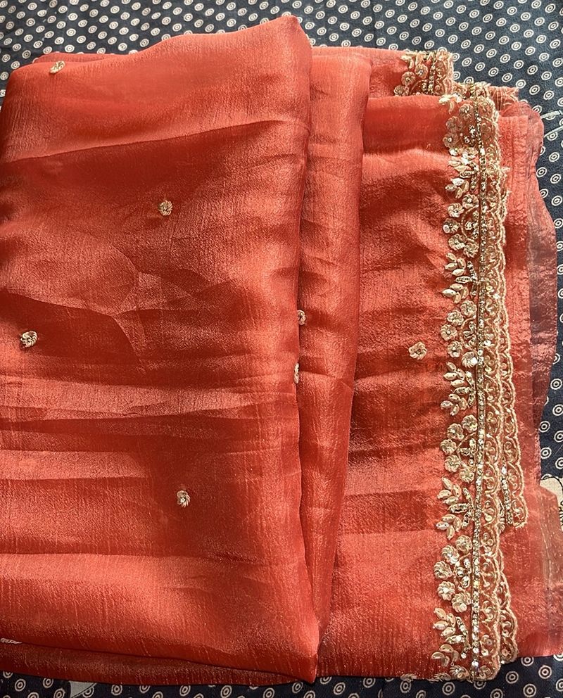 New Heavy Designer With Beautiful Worked Blouse