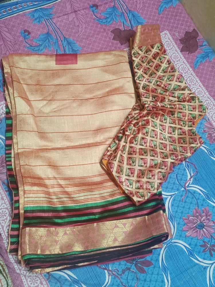 Saree With XXL Blouse