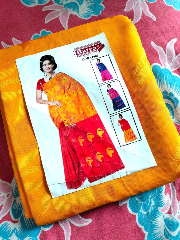 Brand New Patli Pallu Soft Dhakai Jamdaani Saree